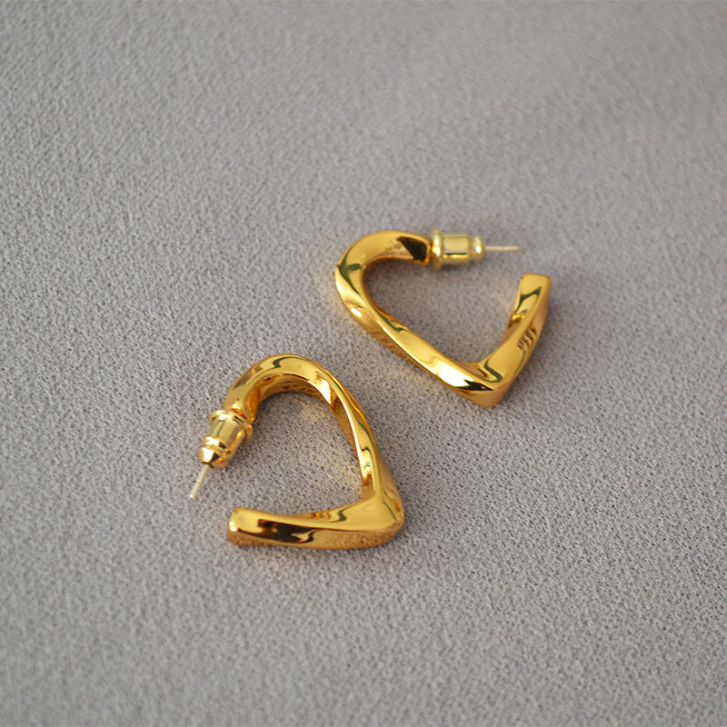 Käsintehty vintage Kulta Korvarengas