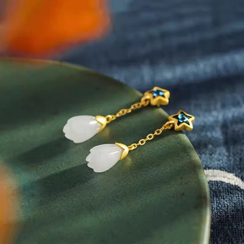 Käsintehty vintage Hopea Korvarengas