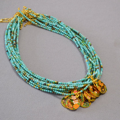 Käsintehty vintage Kulta Kaulakoru