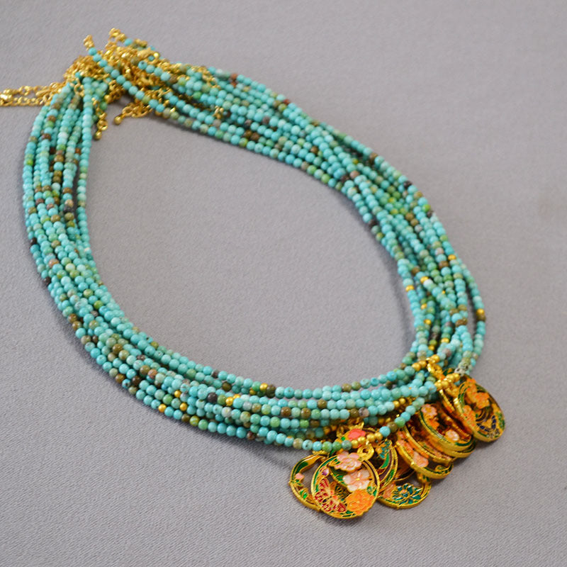 Käsintehty vintage Kulta Kaulakoru