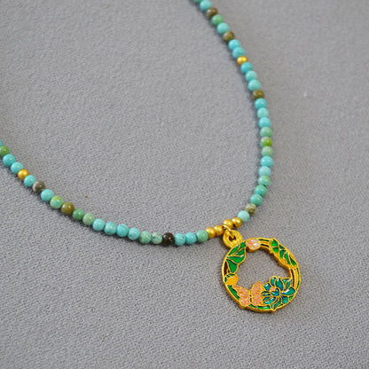 Käsintehty vintage Kulta Kaulakoru