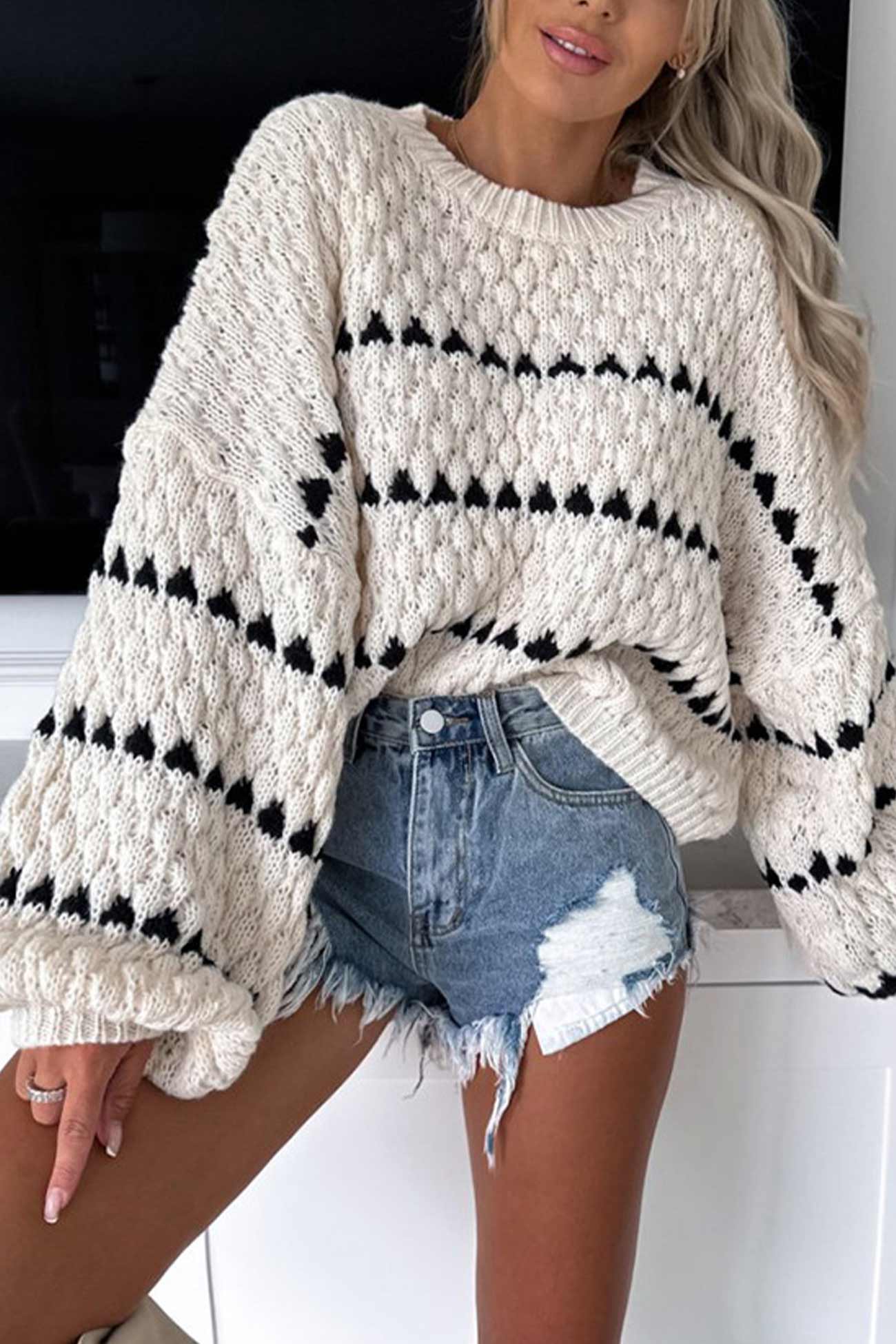 A Vintage Style Sweater with Delicate Timeless Details