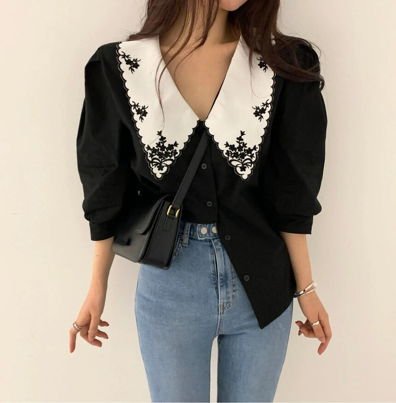 Classic Vintage Blouse with a Flattering Fit