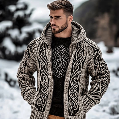 Men's Viking Kyle Style Extra Thick Hooded Zip-up Sweater artswardrobe