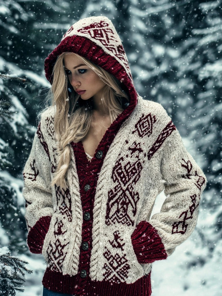 Ajaton vintage-tyyli Neuletakki