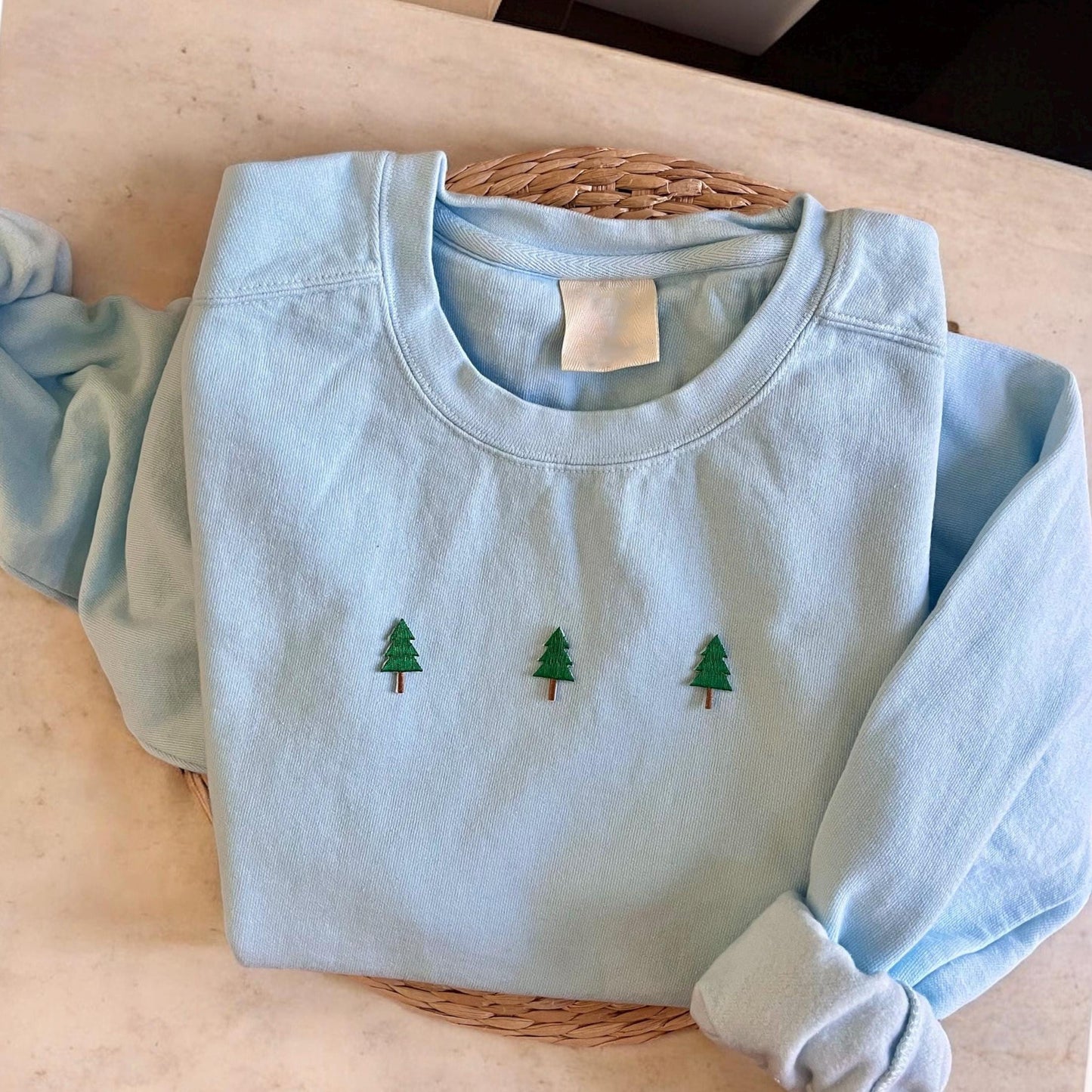 Comstylish Retro Christmas Tree Art Casual Sweatshirt