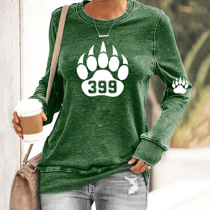 Comstylish Retro Grizzly Bear Claw Paw Rip 1996-2024 Print Sweatshirt