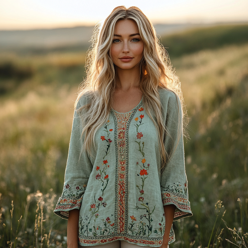 Sulokkaasti suunniteltu Pusero