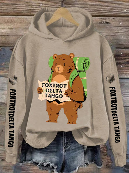 Comstylish Women's Foxtrot Delta Tango Printed Sweatshirt