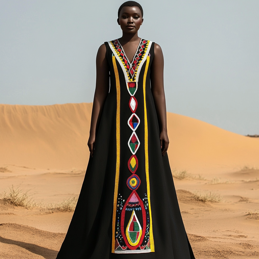 Vintage African Tribal Pattern Women's Dress artswardrobe