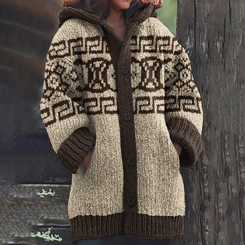 Ajaton vintage-tyyli Neuletakki