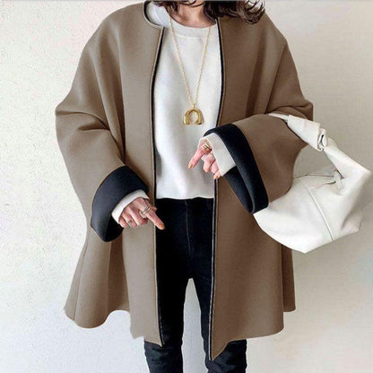 Simple loose thickened small fragrance coat