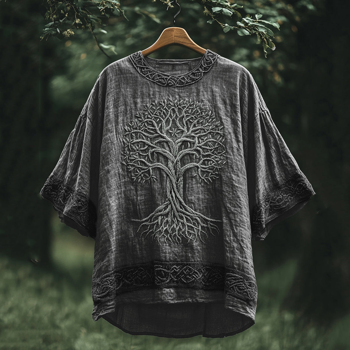 Men's Viking Celtic Mythical Life Stand-up Collar T-shirt artswardrobe