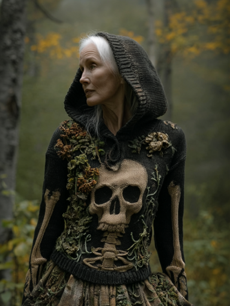 Sulokkaasti suunniteltu Neuletakki