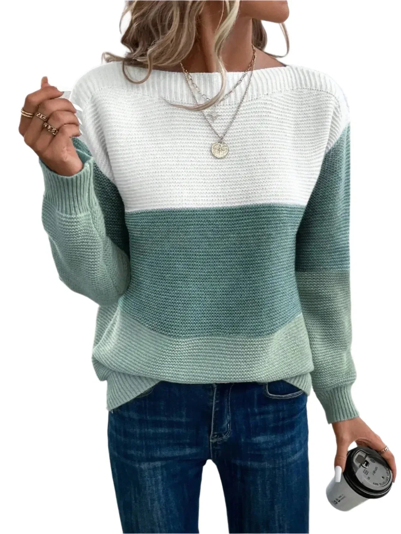 Milagros® | Trendy knitted sweater for women with accents