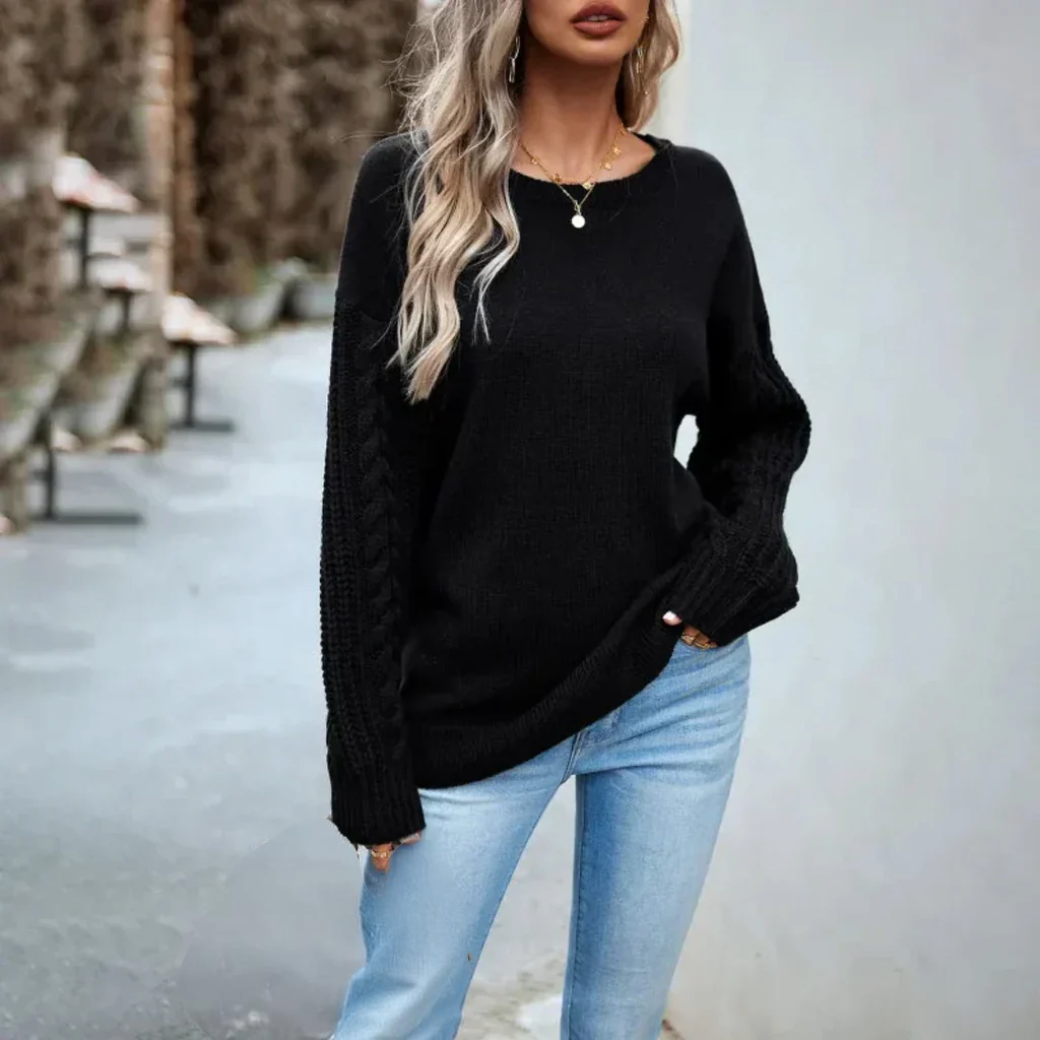 Sulokkaasti suunniteltu Villapaita