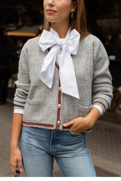 A Vintage Style Cardigan with Delicate Timeless Details