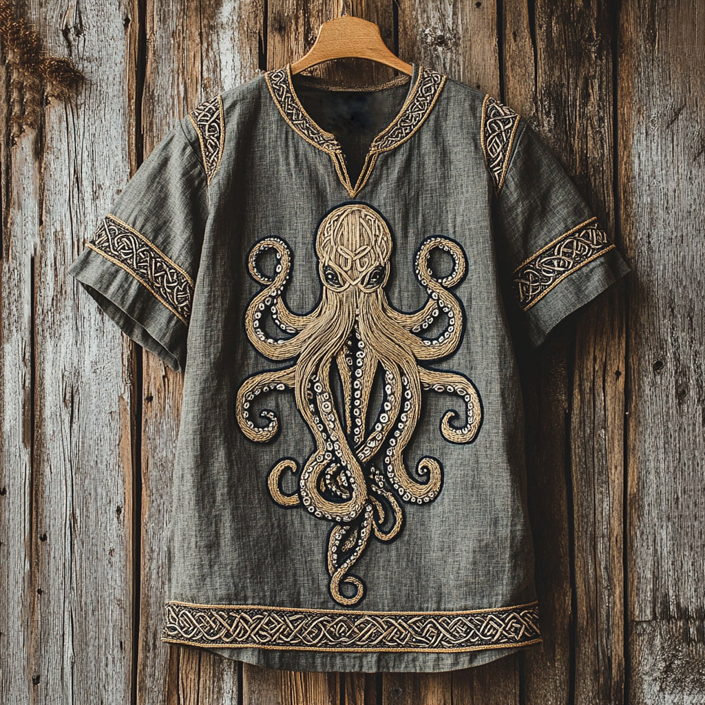 Men's Viking Cthulhu Celtic Knot Ropet Shirt artswardrobe