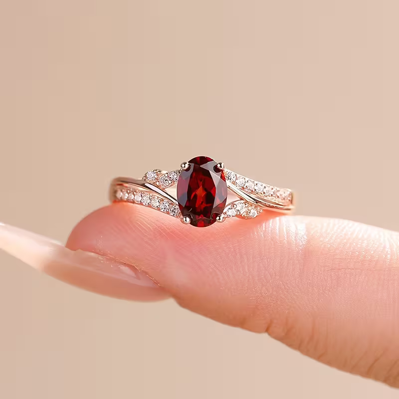 Ruby Promise Oval Ring