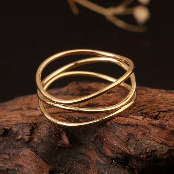 Triple Layer Intertwined Ring
