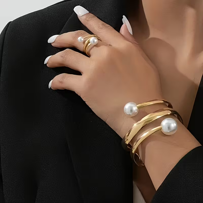 Luxury Gold Pearl Set