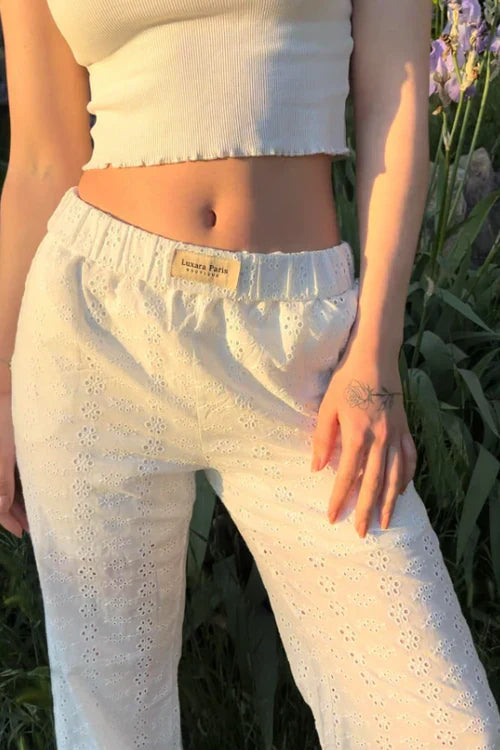 A Vintage Style Pants with Delicate Timeless Details