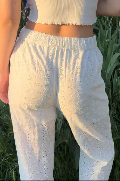 A Vintage Style Pants with Delicate Timeless Details