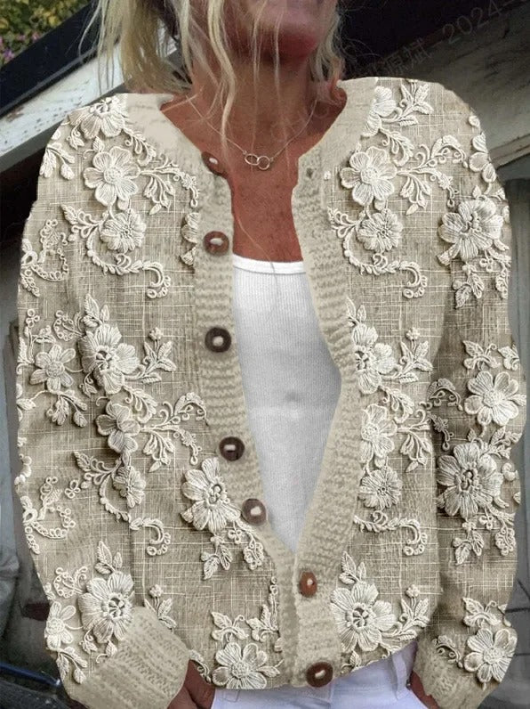Well Tailored Cardigan with a Graceful Silhouette